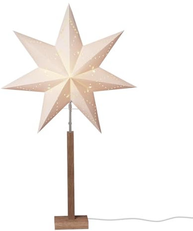 Fensterstern mit Beleuchtung | Weihnachtsdeko Fenster Beleuchtet| Weihnachtsdeko Innen | Papierstern beleuchtet | Weihnachtslampe| Weihnachtsstern beleuchtet stehend | Standleuchte Stern Weihnachten