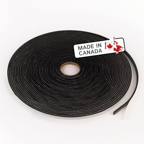 Dichtungsband selbstklebend, 6mm breit, 3mm stark, 15m lang, Dichtband aus Schaumstoff, Moosgummi für Türen und Fenster, Türdichtung, Gummidichtung, Schaumstoffband zur Schalldämmung, schwarz