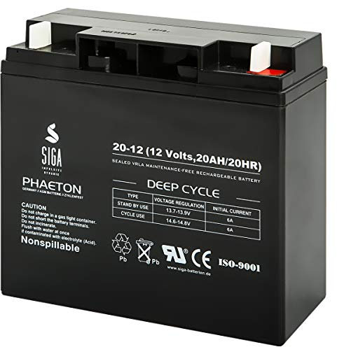 Akku 12V 20Ah AGM Blei Gel Batterie Elektro Fahrrad Scooter Solar USV 17Ah 18Ah Bleiakku