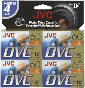 Jvc Mdv60Du4 Mini-Videokassette, digital, 4 Stück