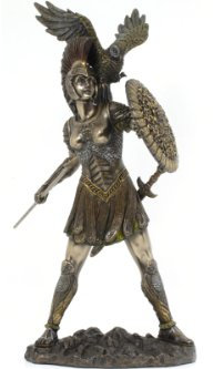 Athena (Minerva) & Eule Griechisch römischen Göttin der Weisheit Statue, real Bronze Powder Guss Skulptur 30,5 cm