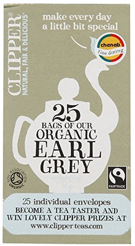 Clipper Fairtrade Organic Earl Grey Tea (1 x Pack of 25) Ref A06721 | Individually wrapped envelopes preserve freshness, offering a traditional blend suitable for catering and hospitality use.