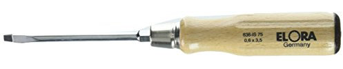 Elora 636000751000 Schraubendreher für Schlitzschrauben 0, 6x3, 5mm/75mm