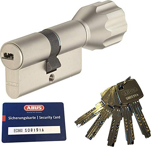 ABUS EC660 ECK660 Profil-Knaufzylinder Länge (a/b) Z28/K34mm (c=62mm) mit 5 Schlüssel, mit Sicherungskarte