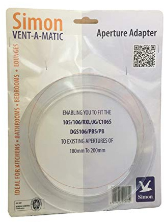 Vent-a-matic Aperture/Adaptor for fitting vents in to holes up to 200mm Model AP