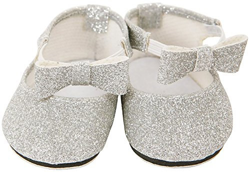 FRILLY LILY Dolls Silver Tap Shoes large size 8.2cm x 4.2 cm