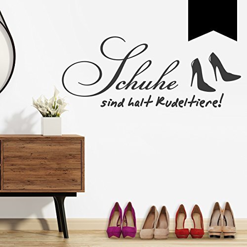 Wandkings Wandtattoo Schuhe sind halt Rudeltiere! 50 x 20 cm schwarz - erhältlich in 33 Farben