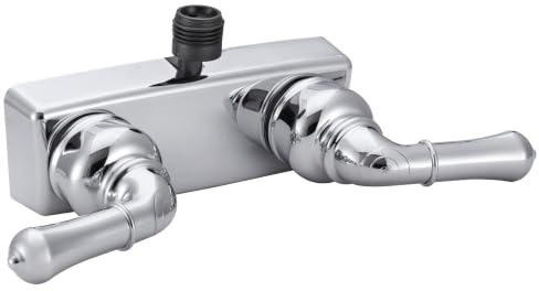 Dura Grifo (DF-SA100C-CP) RV / Dispensador de válvula de grifo de ducha de autocaravana – Acabado cromado – Para: vehículo recreativo, casa de motor, remolque de viaje, camper, quinta rueda (5ª), remolque