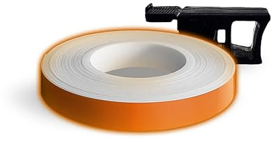 4R Quattroerre.it - 10284 - Wheel Stripes Rifrangente, Arancione, 7 mm x 6 mt, con Applicatore