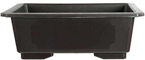 Bonsai pot 58x41x21cm dark brown rectangular plastic