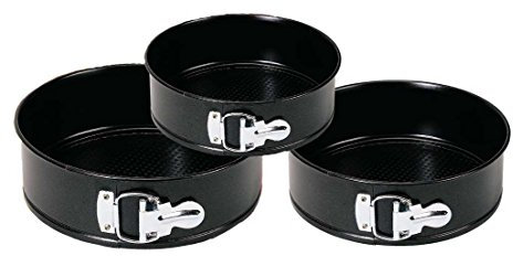 Borella Casalinghi Beta Tris Stampi Torta Antiaderente, Alluminio, Nero, 3 unità