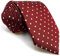 Shlax&Wing Hochzeit Klassisch Herren Seide Krawatte Rot Weiß Punkte Extra lang (Extra lange Größe 63 x 3.5)
