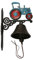 Luxus Pur UG Blauer Trecker Traktor Glocke Gusseisen Garten Antik Dekoration Nostalgie