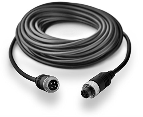 Carmedien Rückfahrkamera Verlängerungskabel 10 Meter für 4-Pin-Schraubverschluss (RCA, Video, Audio) Kamera Anschlusskabel 12V 24V Verbindungskabel (10m)