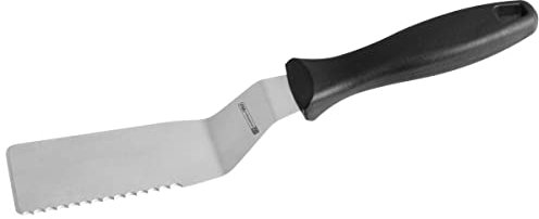 FMprofessional 21718 Schneidheber CHEF, Küchenhelfer mit Funktionsteil aus Edelstahl, Tortenheber mit gezackter Klinge (Farbe: Silber/Schwarz), Menge: 1 Stück