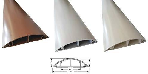 netproshop 1m Fussboden Kabelkanal 120mm Breite selbstklebend, Farbe:Braun