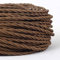 10 METERS 3 Core Brown - ANTIQUE BRAIDED TWISTED WOVEN SILK FABRIC LAMP FLEXIBLE CABLE WIRE CORD LIGHT (MLCA007METERS10)