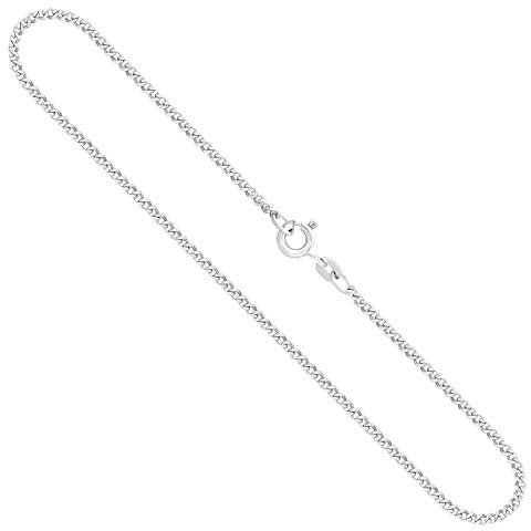 EDELIND Goldkette, Panzerkette flach Weißgold 585/14 K, Länge 55 cm, Breite 2.1 mm, Gewicht ca. 8 g., NEU
