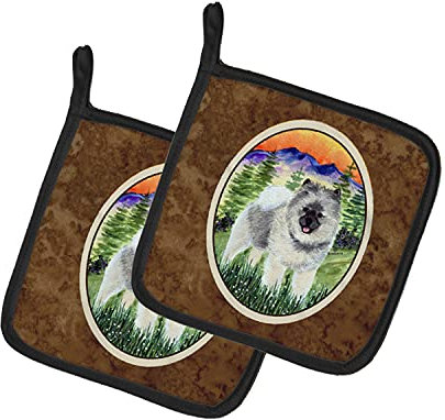 Caroline's Treasures Keeshond SS8192PTHD Paire de maniques en Tissu Multicolore