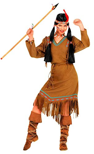 W WIDMANN MILANO Party Fashion - Kostüm Indianerin, Kleid, Häuptlingstochter, Wilder Westen, Faschingskostüme