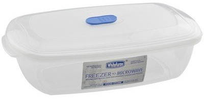 Indispensable Whitefurze Plastic 1L Rectangular Freezer to Microwave Food Storage Container (Neoteric Design) [Pack of 5]
