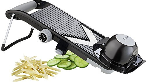 MOHA 6540399207 Veggie V Mandolina PP/ABS/SBS/TPE/Acciaio Inox Nero/Grigio 29 x 6,4 x 6,4 cm