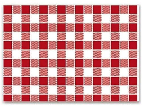 García de pou Sets De Table ''Vichy Rouge'' 48 G/M2 31X43 Cm Blanc Cellulose - 500 unités
