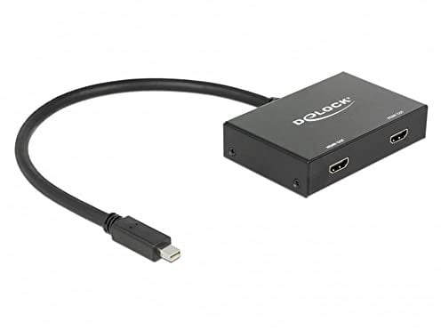 DeLock Splitter Mini Displayport 1.2 in > 2 x HDMI Out