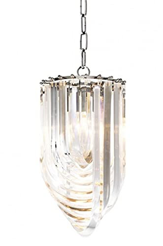 Casa Padrino Art Deco Murano Haengeleuchte 25cm x H50 cm- Möbel Lüster Leuchter Hängeleuchte Hängelampe