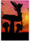 3D Rose Fairy Silhouette auf Pilz bei Sonnenuntergang TWL_17951_1 Handtuch, 38,1 x 55,9 cm