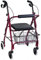 DMI Ultra leichter Rollator aus Aluminium mit gerader Rückenlehne