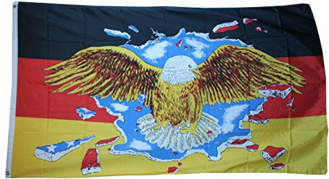 Yantec Outdoor - Hissflagge Deutschland mit breitem Adler 90 * 150 cm Flagge