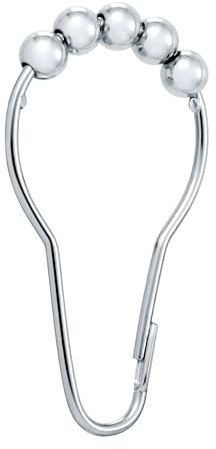 Moen SR2100CH Shower Curtain Rings, Pack of 12, Chrome