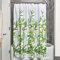 iDesign Anzu Fabric Shower Curtain, Polyester Shower Screen with Garden Pattern Design, Green