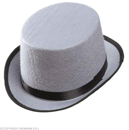 W WIDMANN MILANO Party Fashion - Zylinder für Kinder, Kopfbedeckung, Hut, Filzhut, Kostümzubehör, Accessoire, Karneval