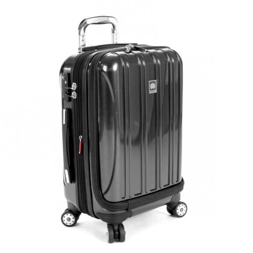 DELSEY PARIS Helium Aero Hardside Expandable Luggage with Spinner Wheels, Black, Carry-On 19 Inch