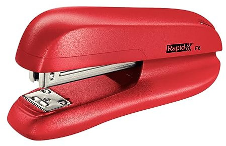 Rapid 5000270 Heftgerät (20 Blatt, Kunststoff/Metall, F6, Kartonverpackung) rot/matt