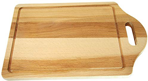 efo Planche à Découper en Bois Suspendue Planche à Découper avec Sillons et Trou de Suspension Excellente Alternative au Plateau de Service ou au Plateau à Fromage 30,5 x 20 x 1,5 cm