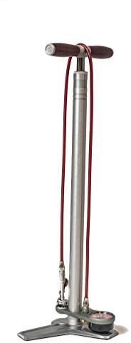 SILCA Super Pista Ultimate Standpumpe | Hiro Edition Chuck | 160psi Manometer | Geflochtener Stahlschlauch | Griff aus Palisander