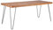 Wohnling Esstisch BAGLI Massivholz Akazie 180x76x80 cm Esszimmertisch, Küchentisch modern Holztisch mit Metallbeinen braun Massivholzmöbel Echtholz