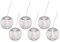 Set of 6 Clear Disco Drinking Balls - Disco Ball Drinking Cups - Party Novelty Fun