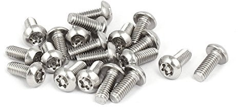 sourcing map 20 Stück M4x10mm 304 Edelstahl Linsenkopf Torx Schrauben Linsenschrauben DE de