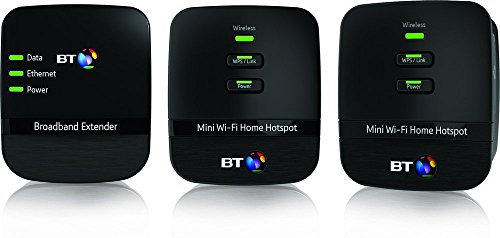 BT Mini Wi-Fi 500 Home Hotspot Powerline Multi-Adapter Kit - ( Pack of 3)