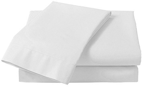 GlampTex (tm) Bed Sheets Fitted Sheets Luxury Bedding Sheets Single Double King (White)