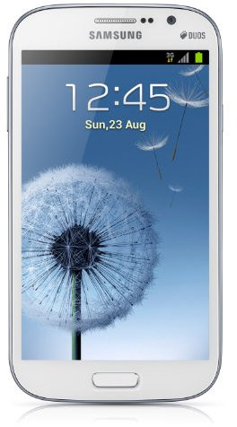 Samsung i9082 Galaxy Grand Smartphone Dual-SIM avec système d'exploitation Android 4.1, écran tactile, appareil photo 8 MPx, mémoire RAM 1Go et mémoire interne 8 Go Blanc 12,7 cm / 5