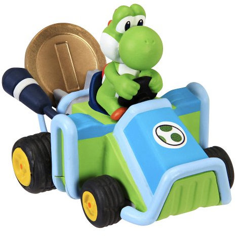 NINTENDO - Super Mario Bros Coin Racers Wave 1 - Yoshi Kart Figure - Action FiguresAction Figures - Nintendo