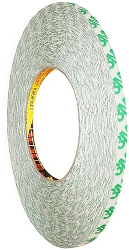 3M 9087 doppelseitiges PVC-Klebeband, weiß, 9 mm x 50 m | Breite & Länge wählbar