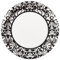 Unique Party 45635 - 23cm Black Damask Party Plates, Pack of 8