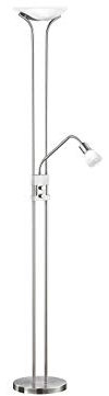 Trio Leuchten LED Fluter Santo II 421910207, Metall Nickel matt, Glas alabasterfarbig weiß, 5x 4.5 Watt