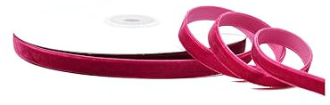 Creativery Samtband 10mm x 10m Rolle - Farbauswahl in 3/6/10/16/22/25/50mm - farbecht & waschbar - Schleifenband zum Nähen - Geschenkband zum Verpacken Dekorieren Basteln - Weinrot 193